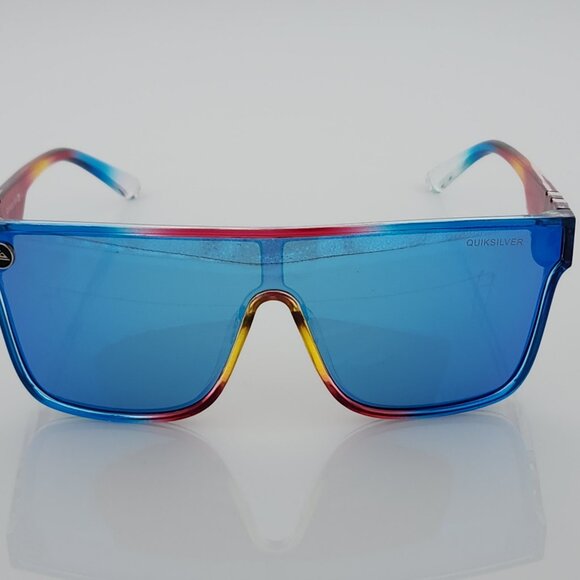 Quiksilver Shield Sunglasses Multicolor Candy Color Frame Flash Blue Mirror Lens - Picture 5 of 12